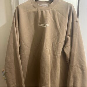 Essentials Beige Crewneck Sweatshirt
